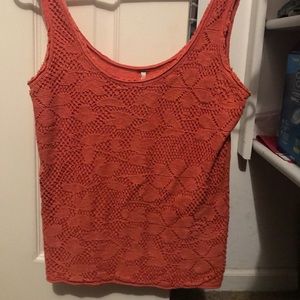 Free people lace detail tank top